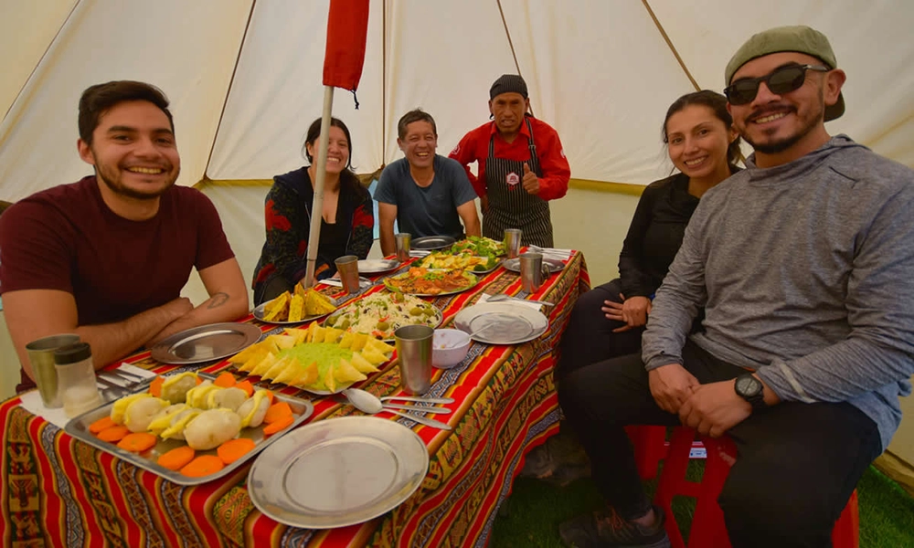 Comida en el Salkantay Trek